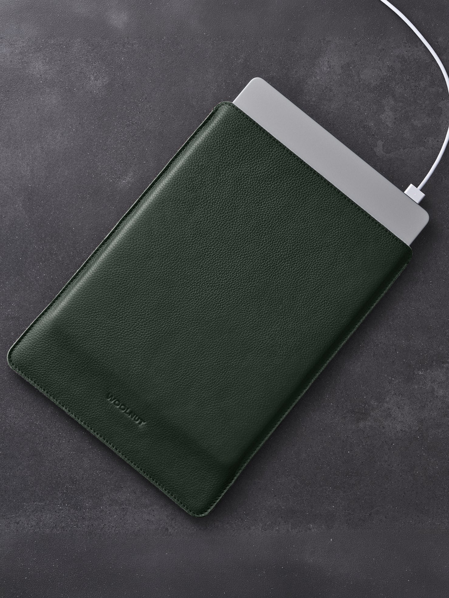 Woolnut Leather Sleeve for 15" MacBook Air - Green