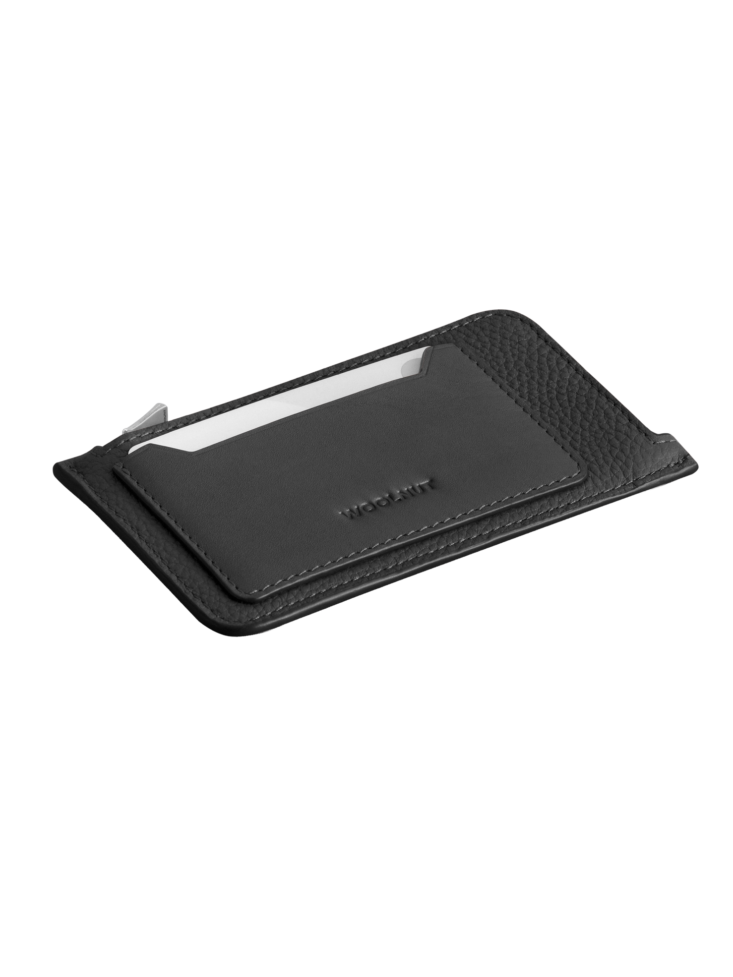 Woolnut Leather Folio Wallet - Black