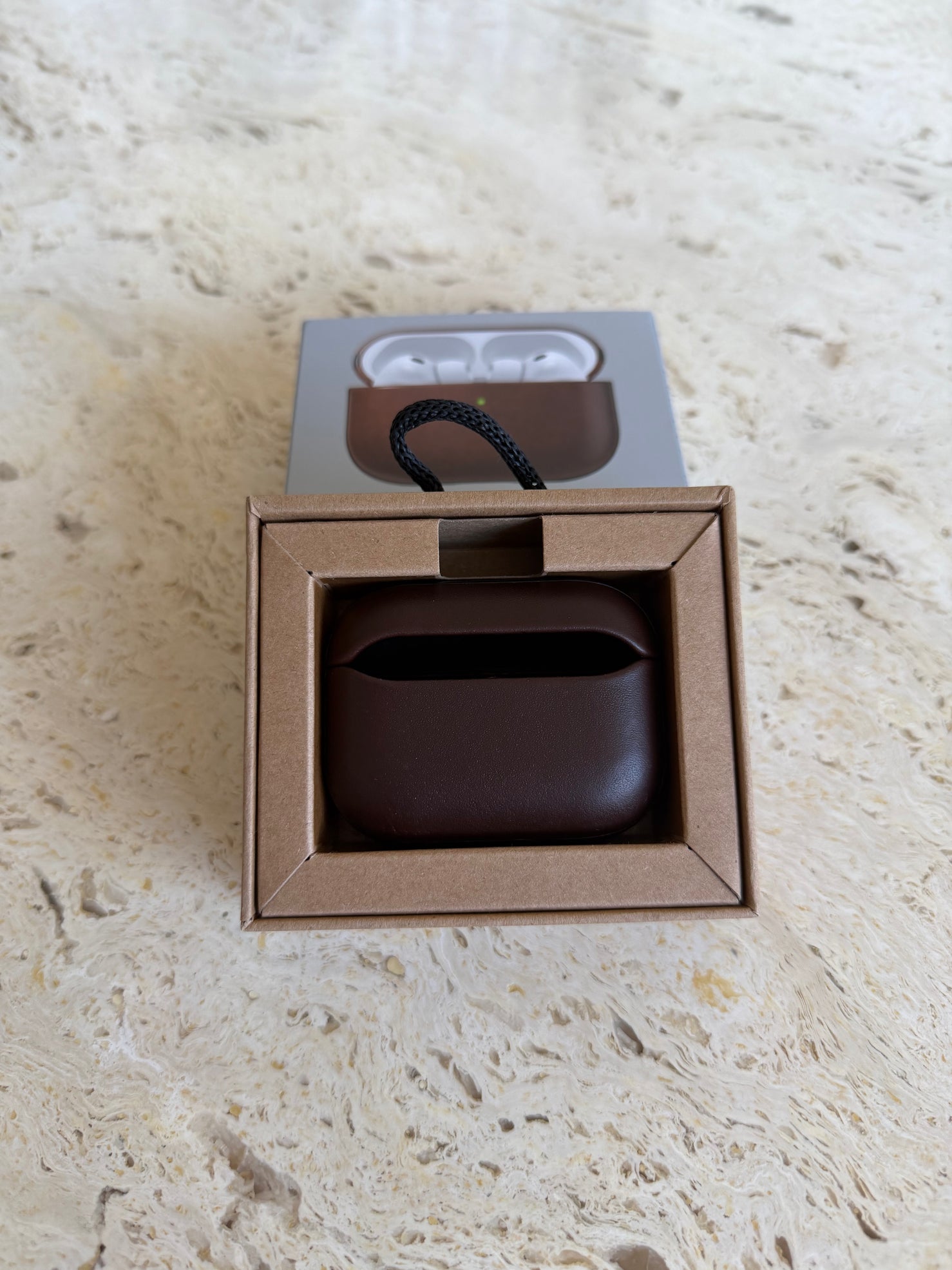 Nomad Modern Case with Horween Leather for Airpods Pro 3 - Rustic Brown - Open Box