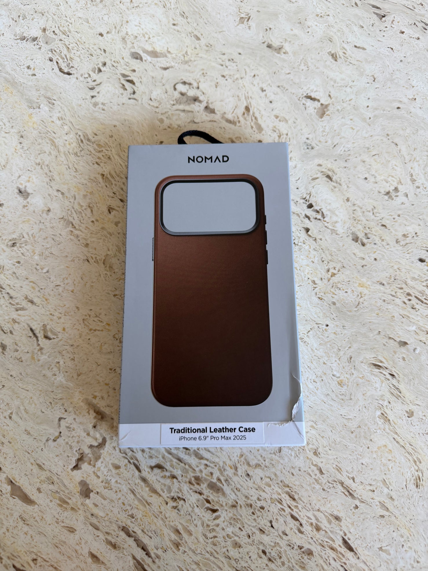 Nomad Traditional Case with Nomad Leather for iPhone 17 Pro Max - Brown - Open Box