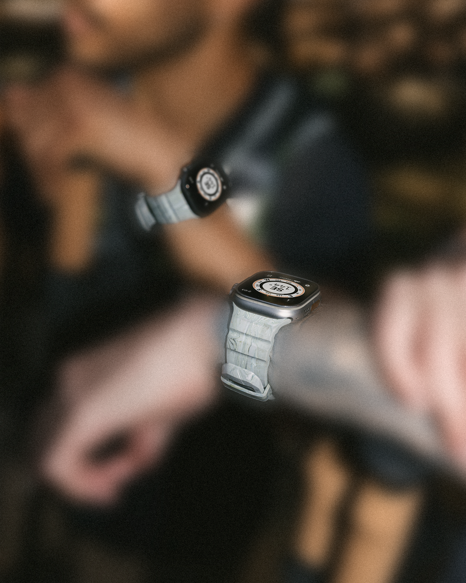 Each band is hand-moulded with a unique one of a kind design.
