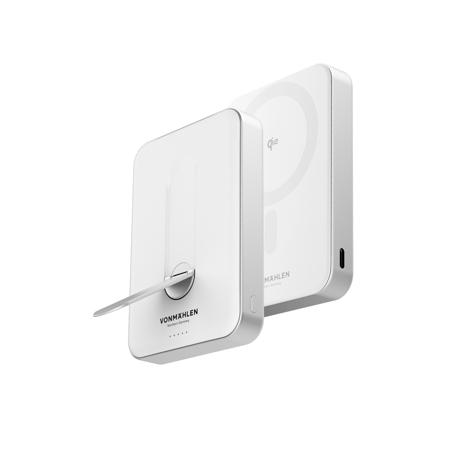 Vonmahlen Evergreen Mag 15W - 10,000 mAh Power Bank with Kickstand - White