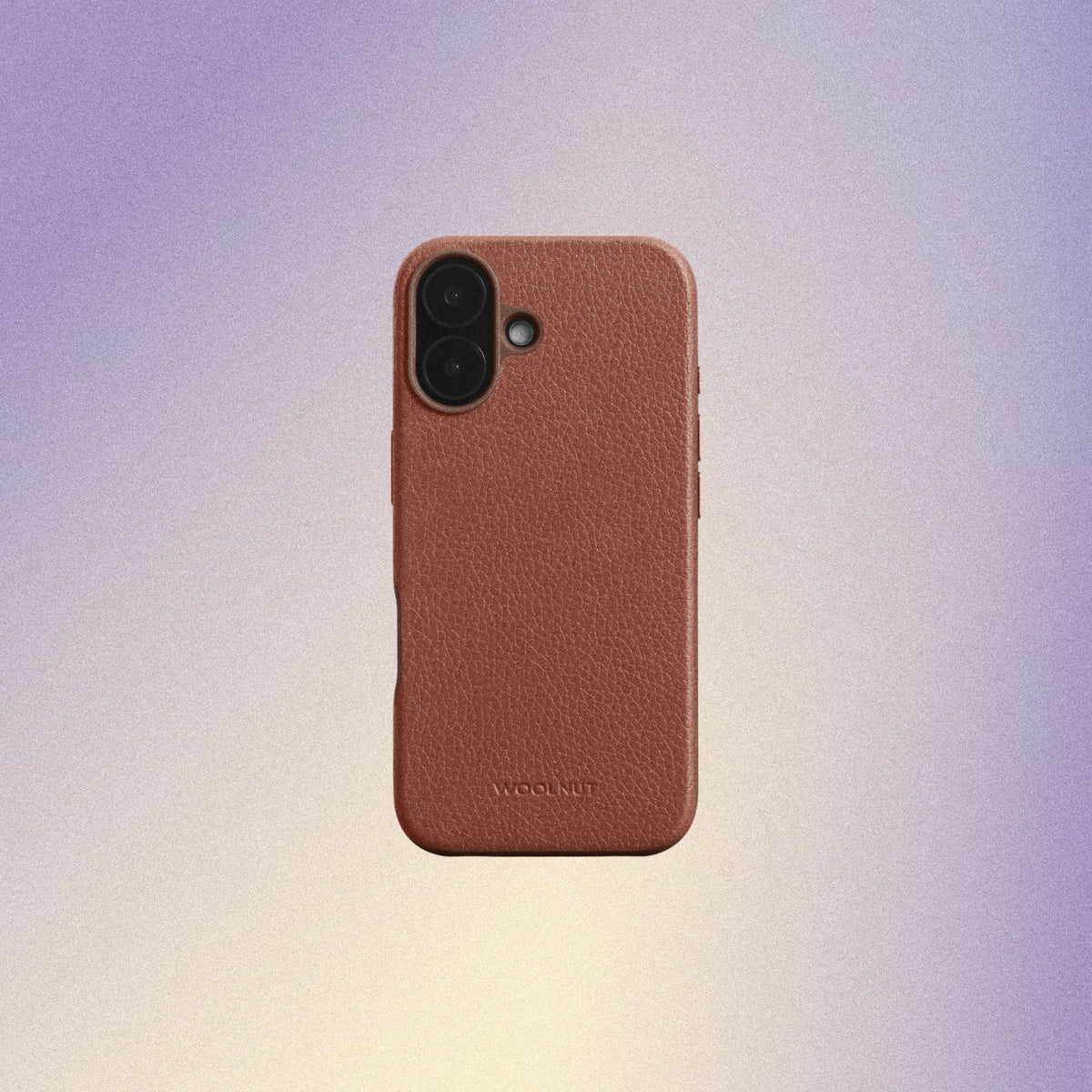 Woolnut Leather Case for iPhone 16 - Cognac