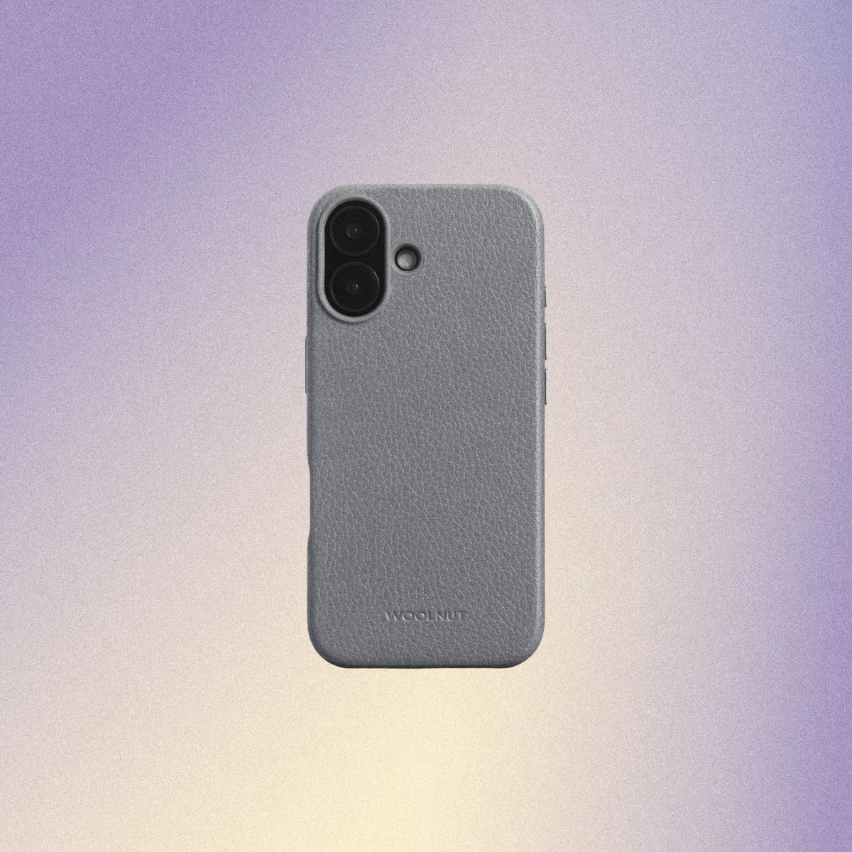 Woolnut Leather Case for iPhone 16 - Grey