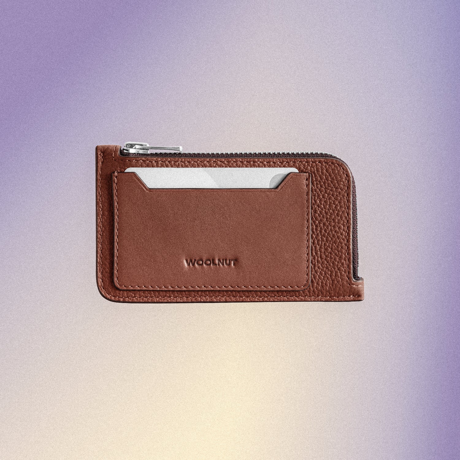 Woolnut Leather Folio Wallet - Cognac